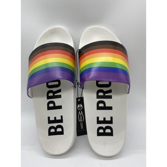 MAH Gender Neutral Be Proud Slides  LGBTQ+ RAINBOW  Size 13-15 main image 7